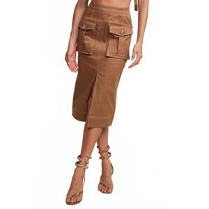 NEW HEVRON kelly skirt in copper